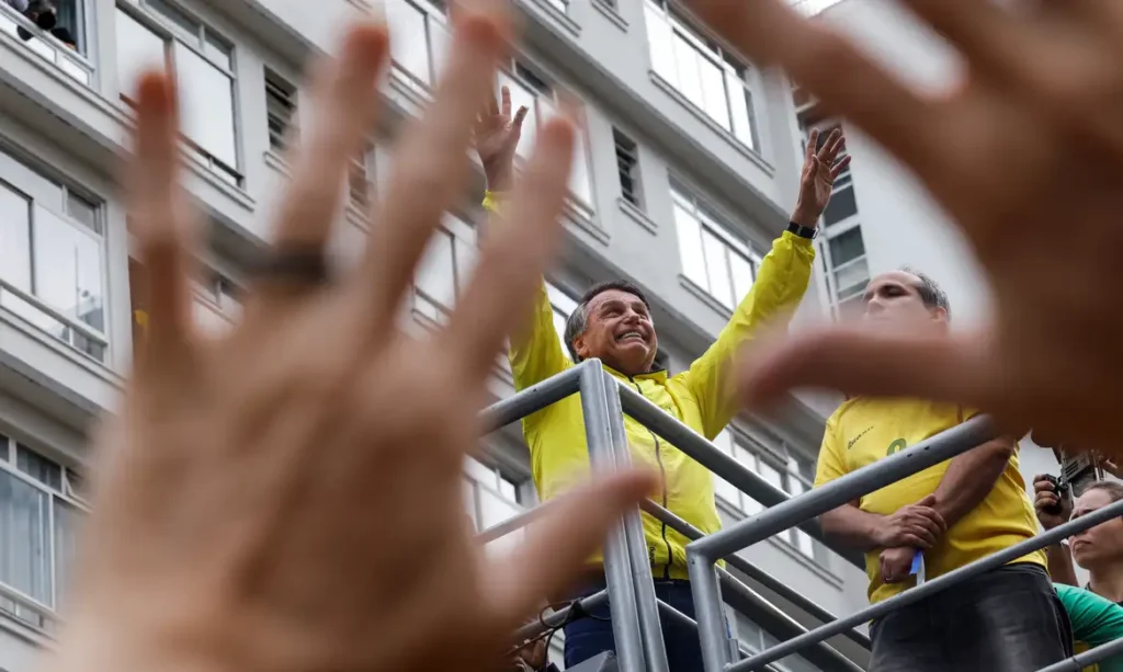 Jair Bolsonaro em manifestação