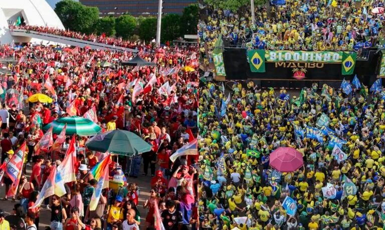 Em Brasília, atos por Lula e Flávio ficam a 2 km de distância - iBand CE